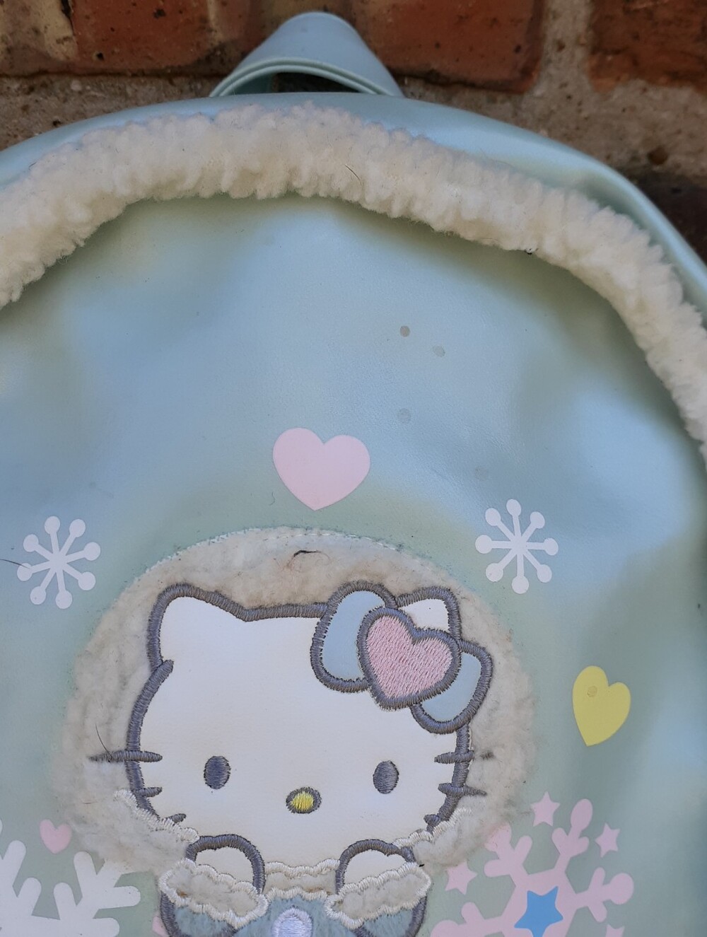 Hello Kitty Blue Ice Skating Mini Backpack Y2K Vintage Kitchy Adult Size - Picture 3 of 15